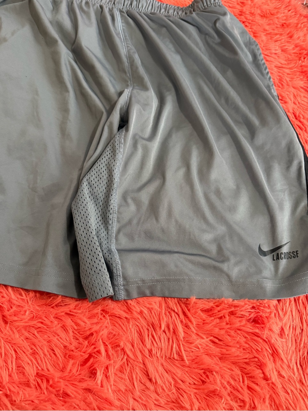Nike Gray Men's Athletic Lacrosse Shorts